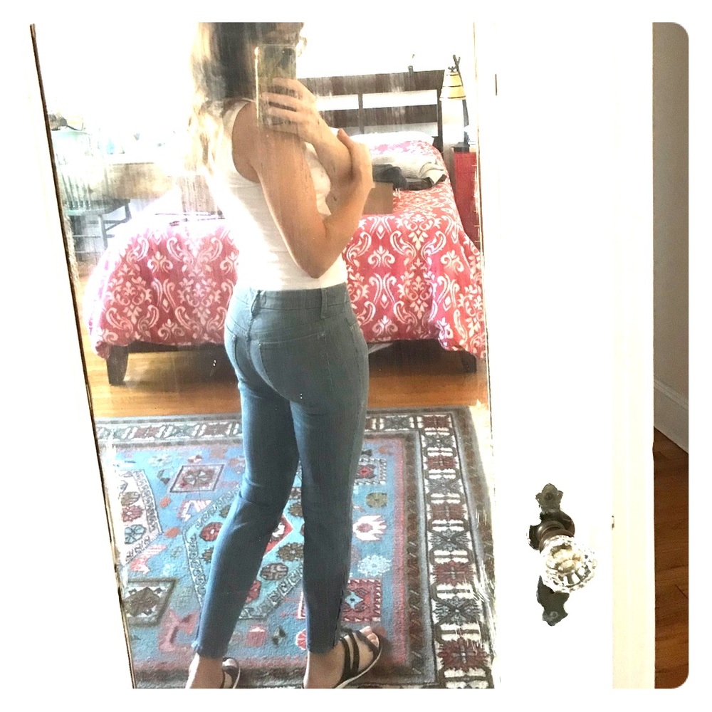 Joe’s Jeans, thin pinstripes